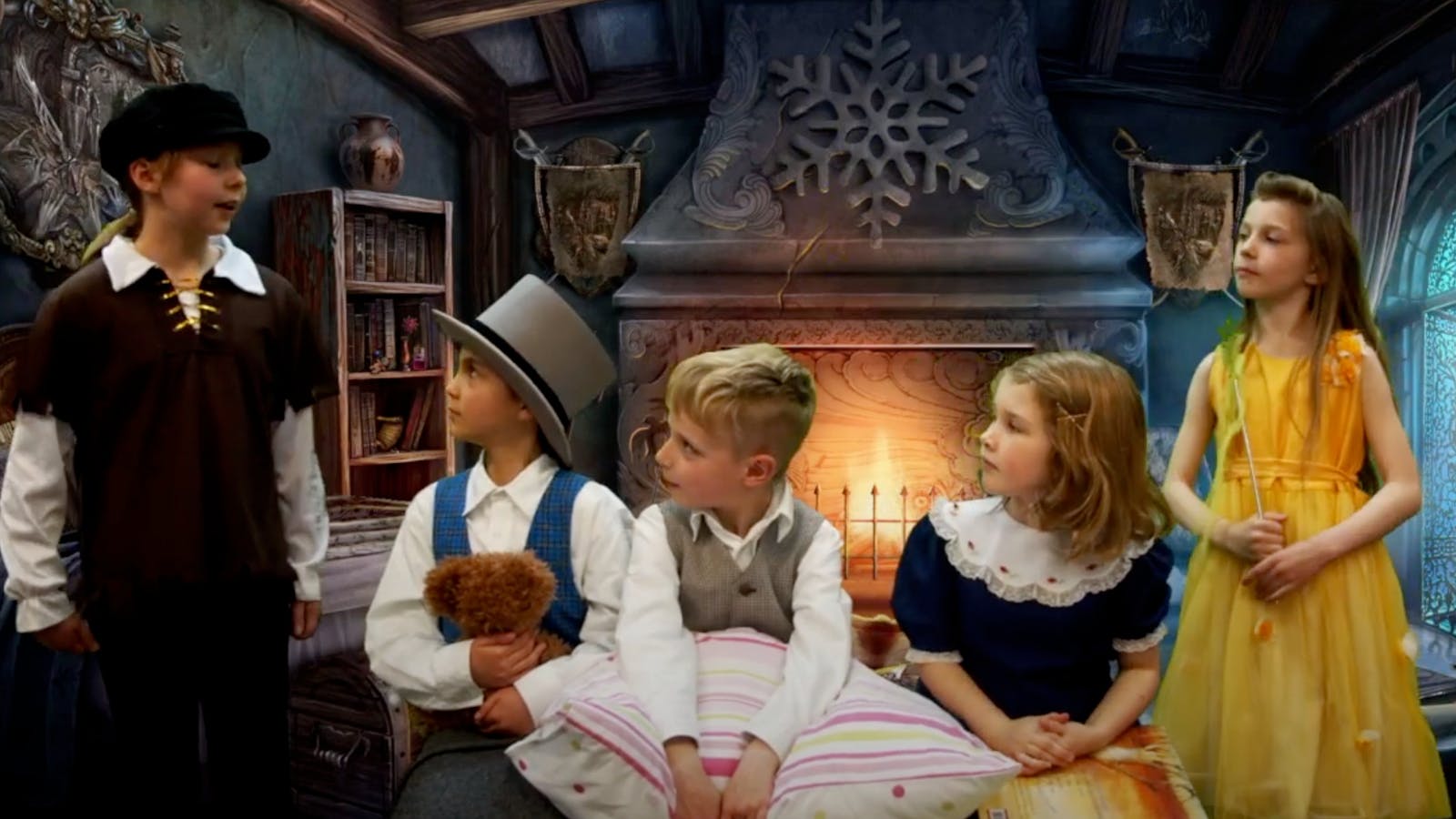 Peter meets the darling children, film a fairytale workshop