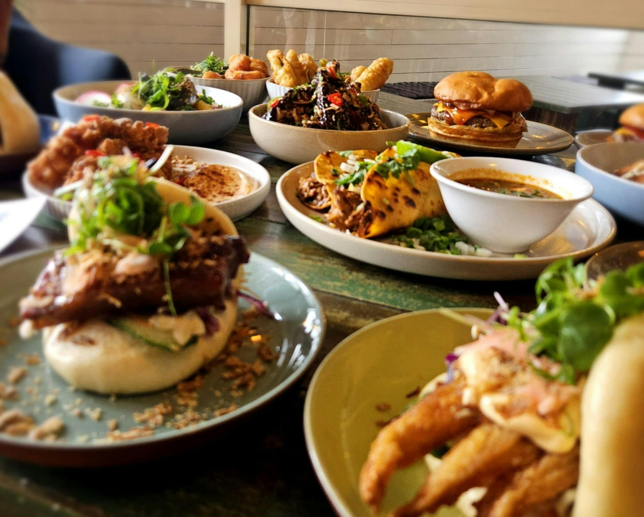 food plated on the deck