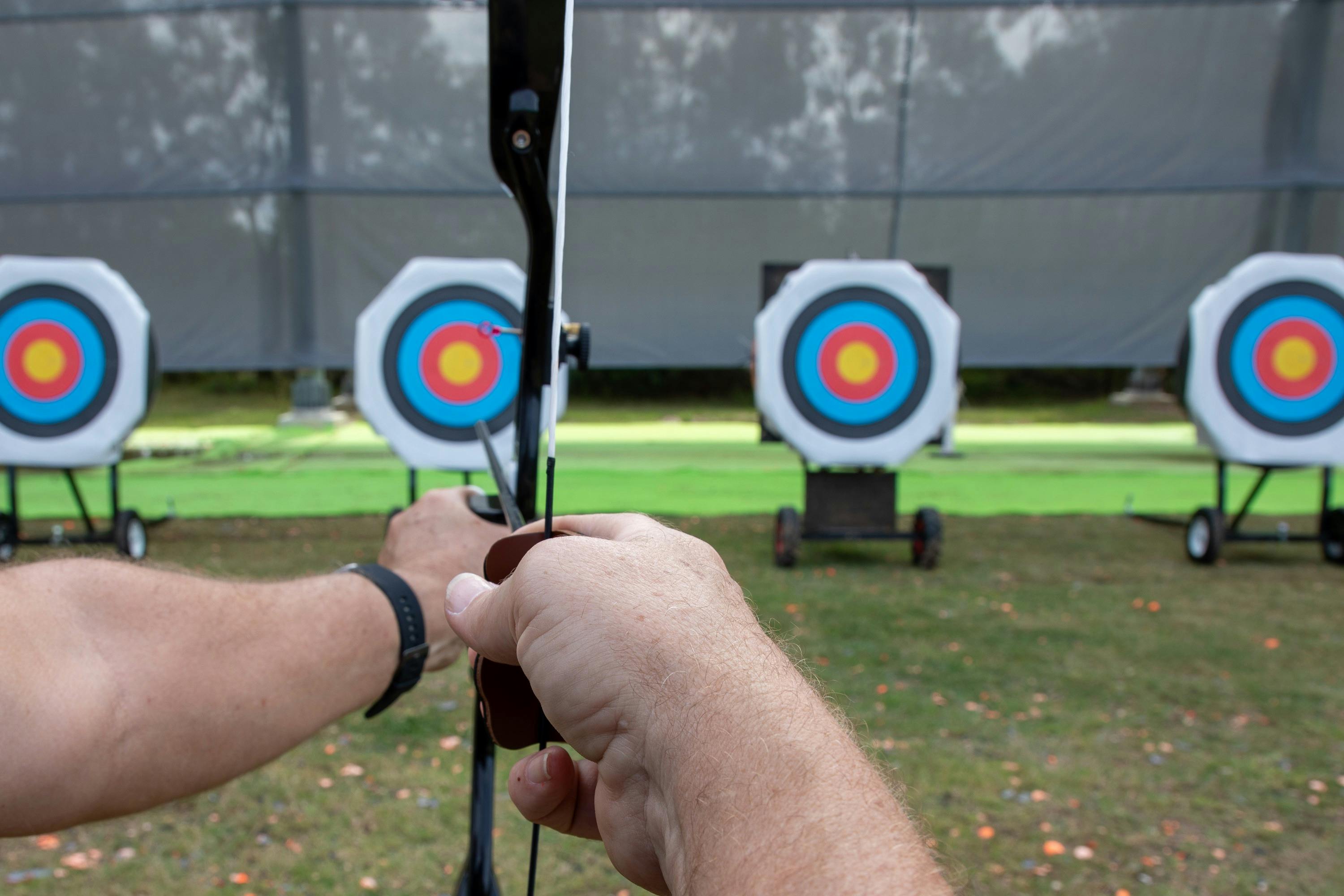 Aiming at the target
