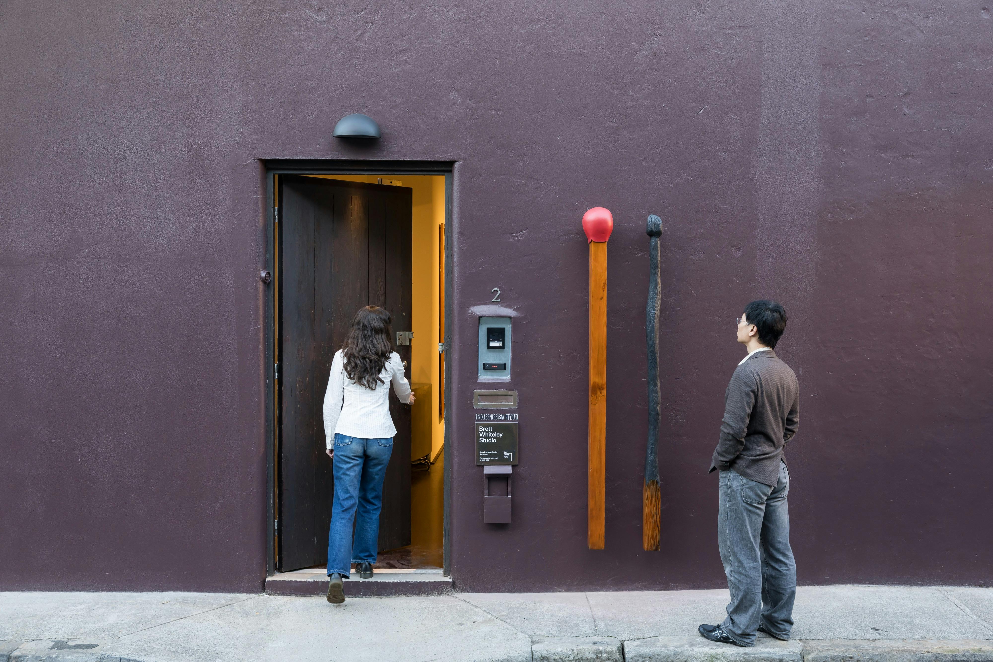 Exterior view of the Brett Whiteley Studio, Surry Hills, featuring Brett Whiteley Endlessnessism