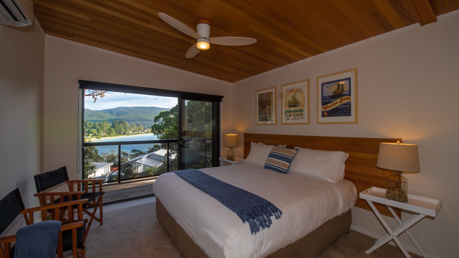 Luxe King bedrooms with sea views and en suite bathrooms