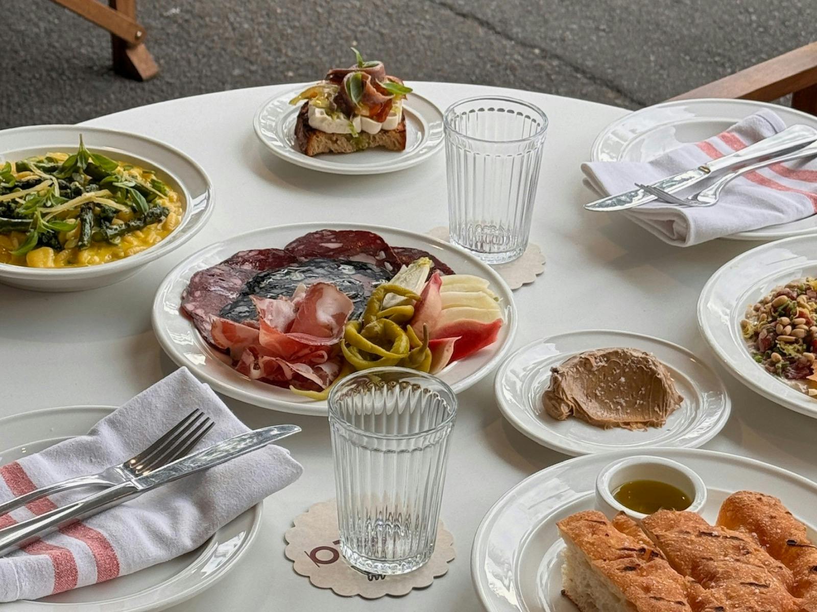 Alfresco dining at Busta