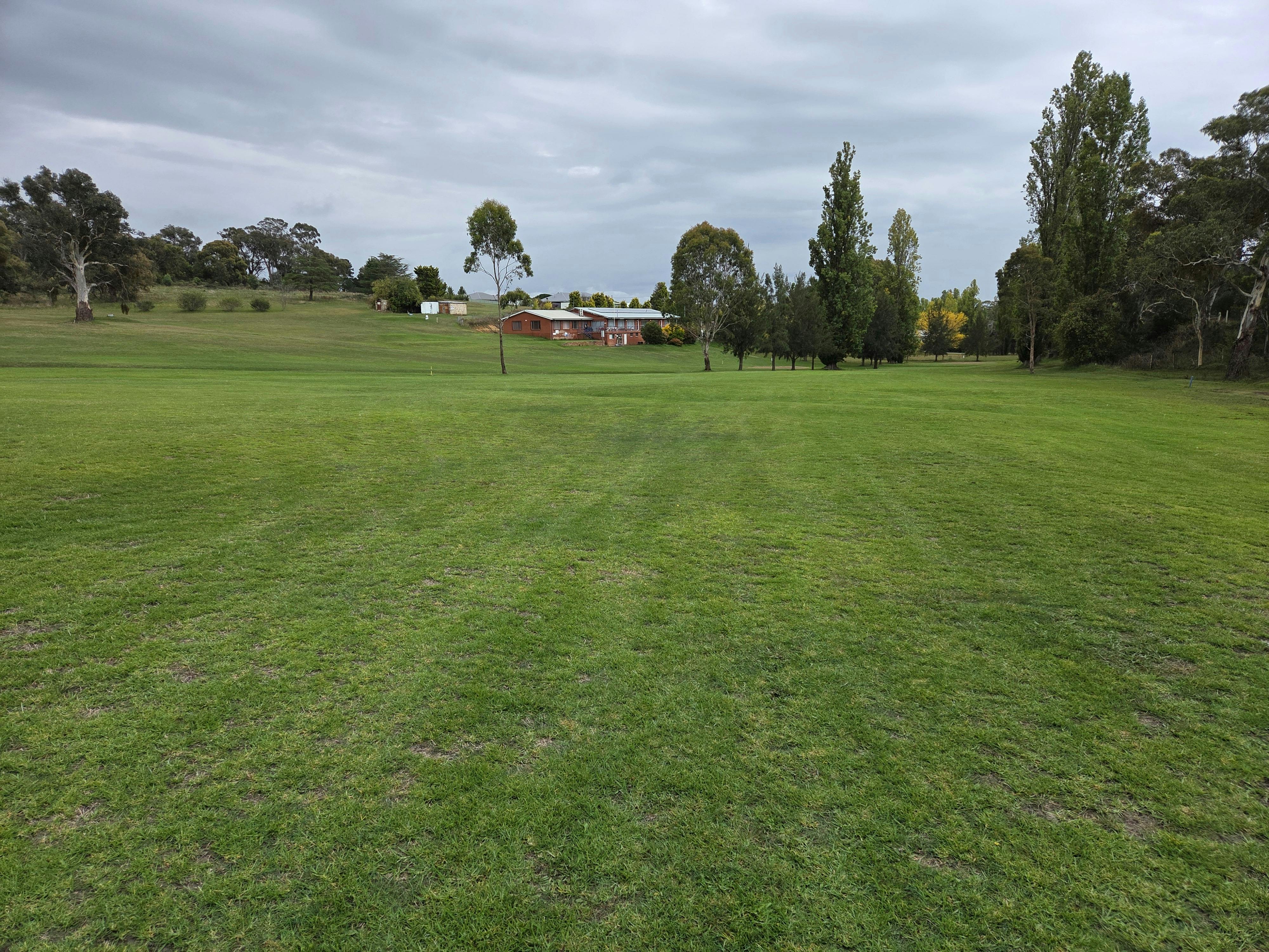 Outside on the fairway