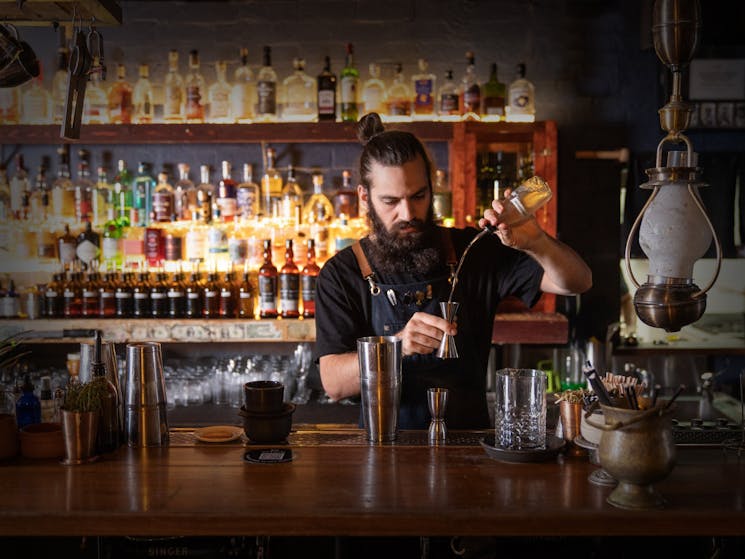 bartender making cocktails