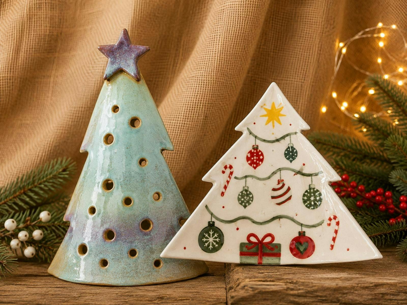 Christmas Tealight & Platter