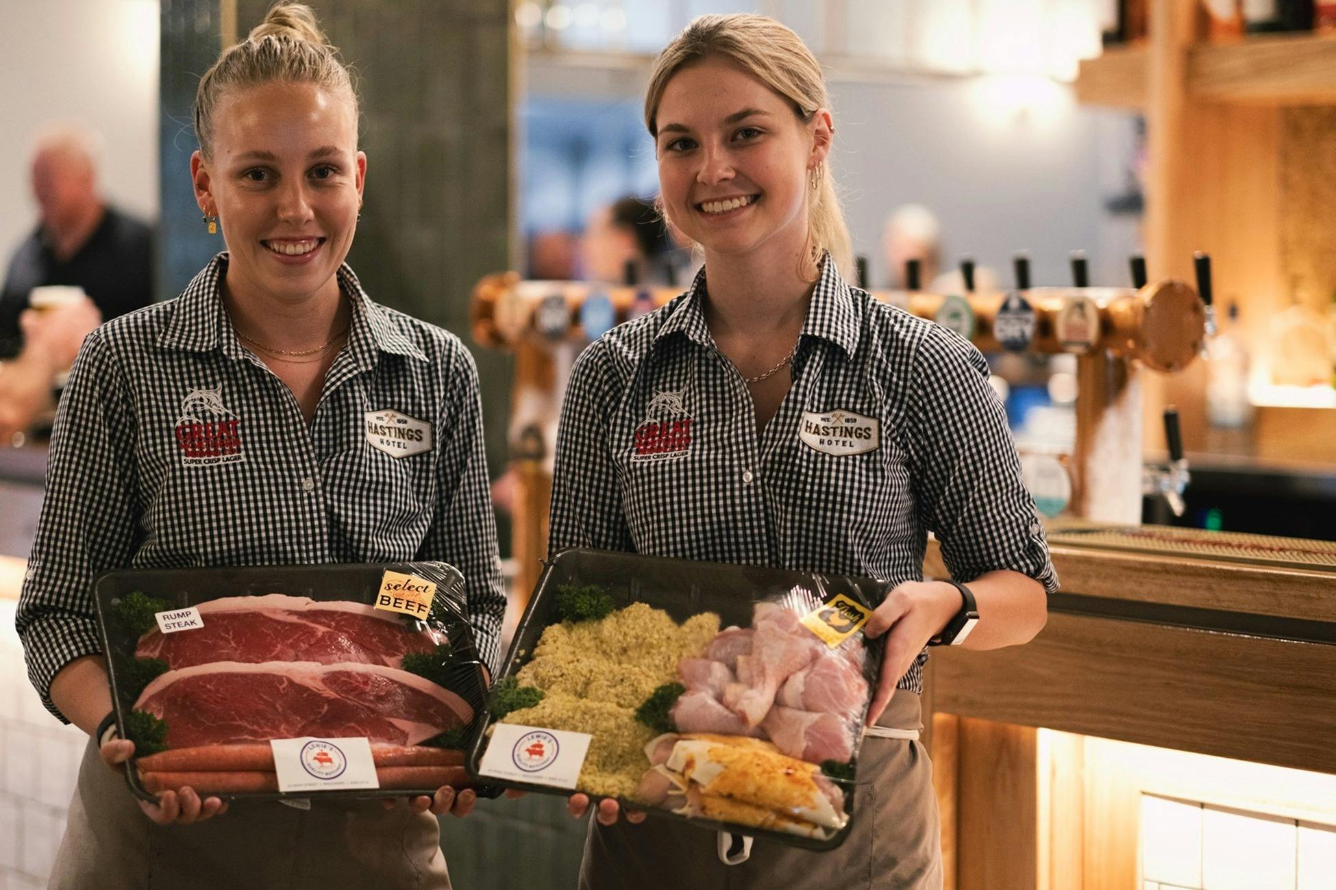 Weekly Thursday meat tray raffles at the Hastings Hotel