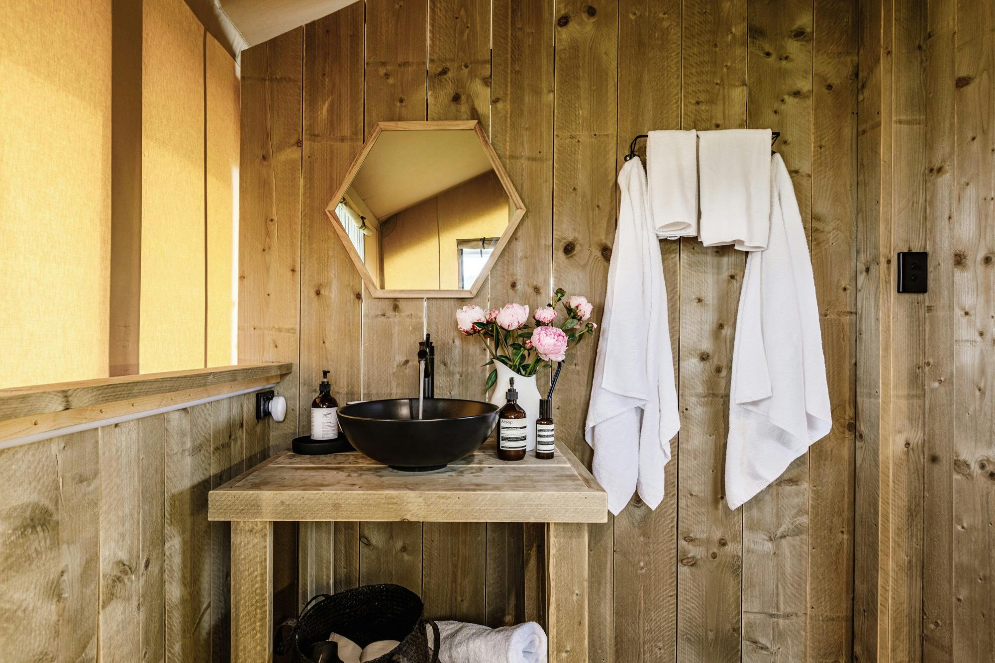 Monsoon shower and other luxury bathroom facilities