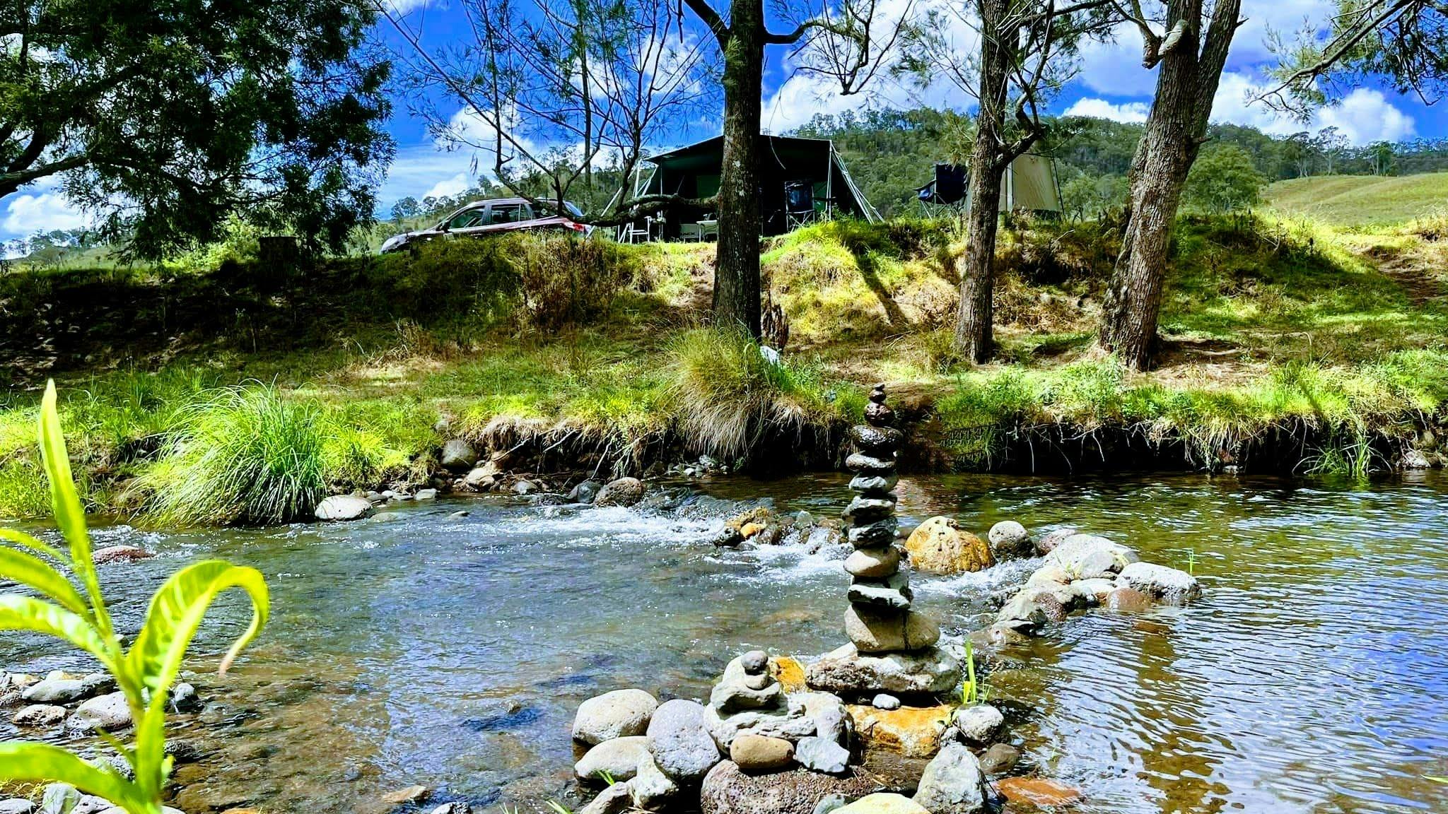 Gorgeous Albert River flows through all of our campsites Gorgeous Albert River flows through all of our campsites