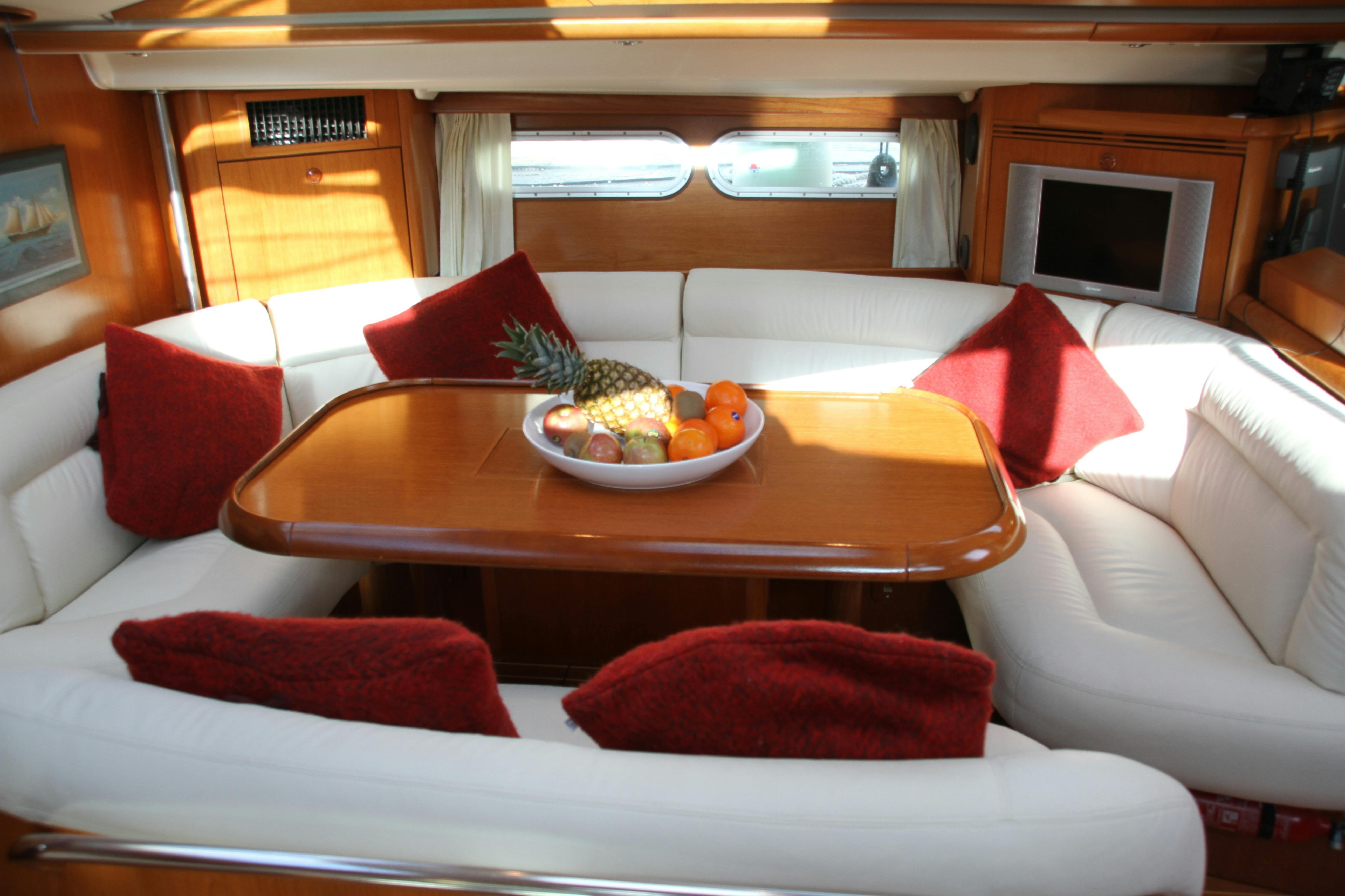 Lounge saloon on yacht