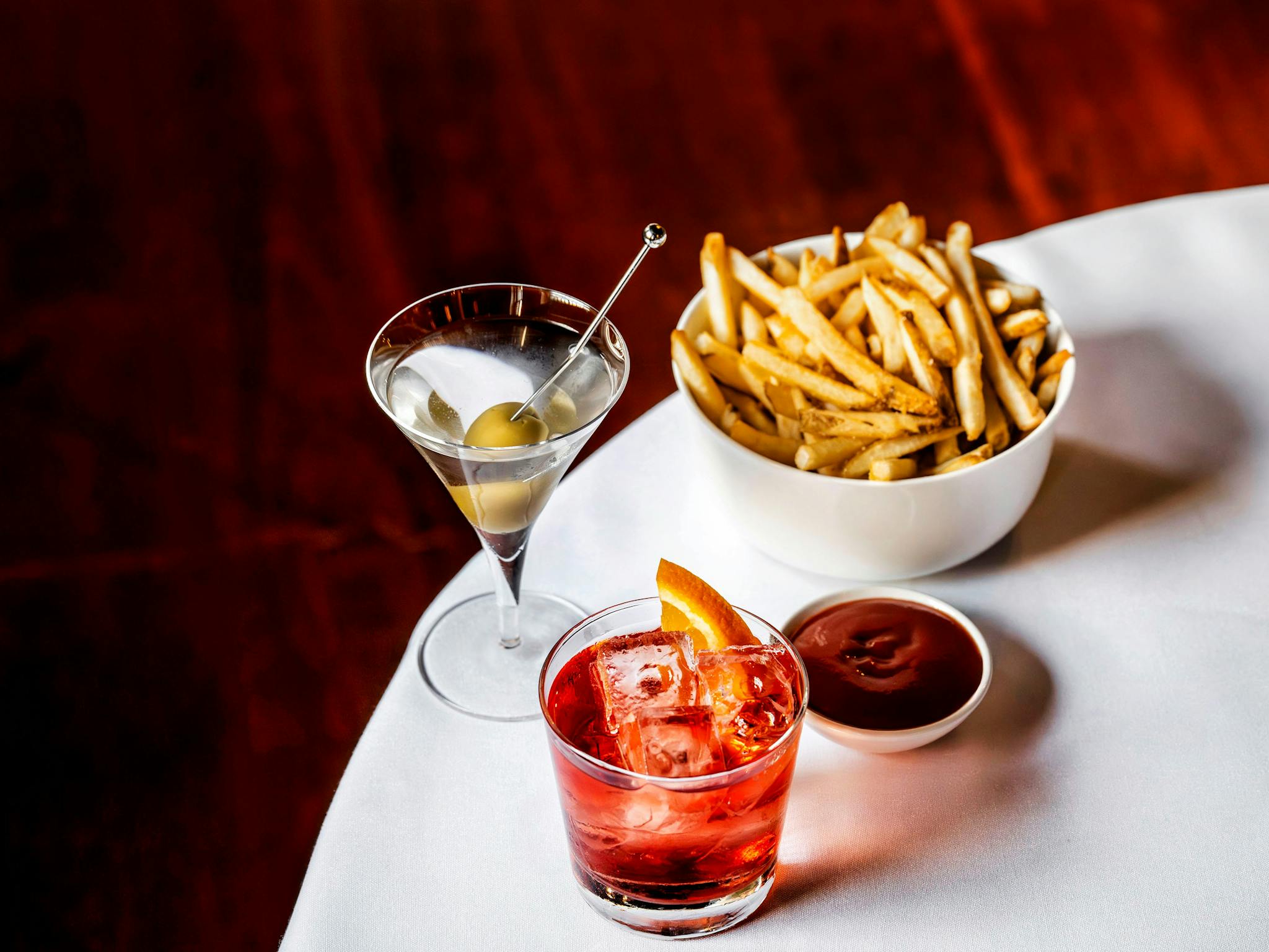 Martini, Negroni & Fries