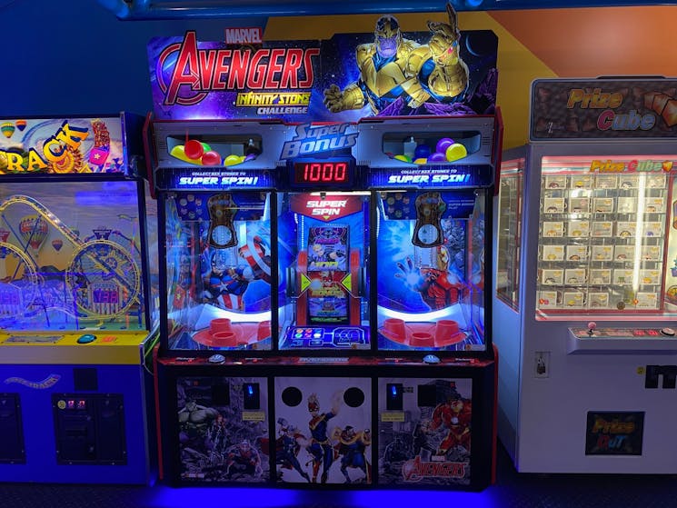 A variety of coin operated games