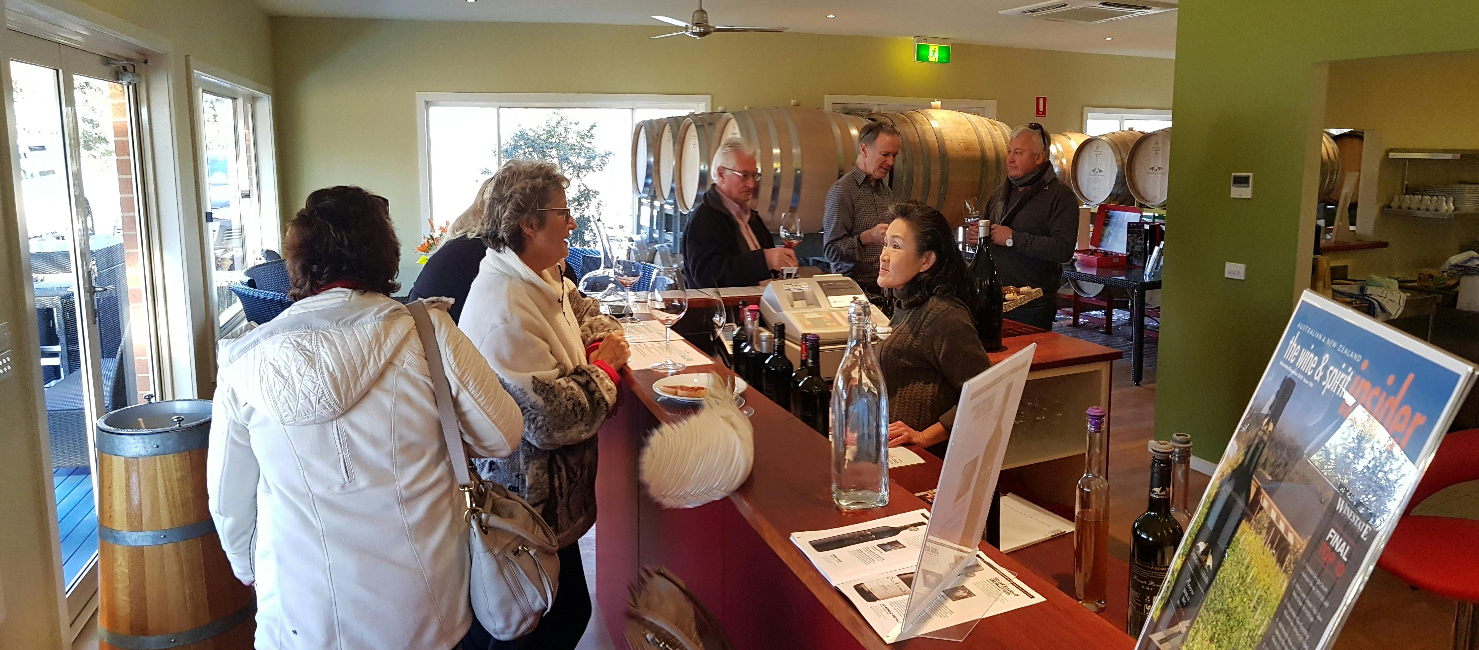 Cellar door wine tasting