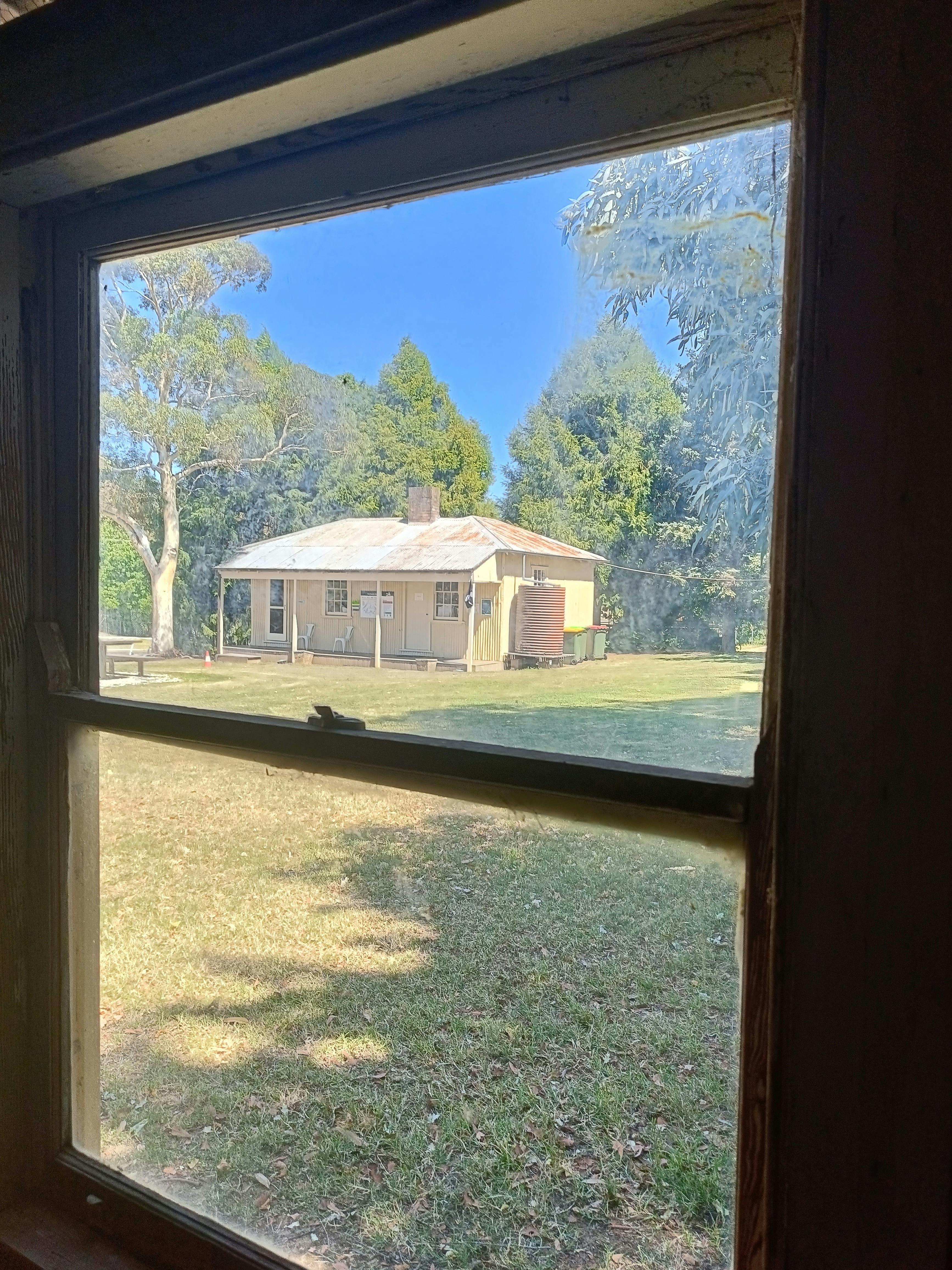 Mine Office Building view through window