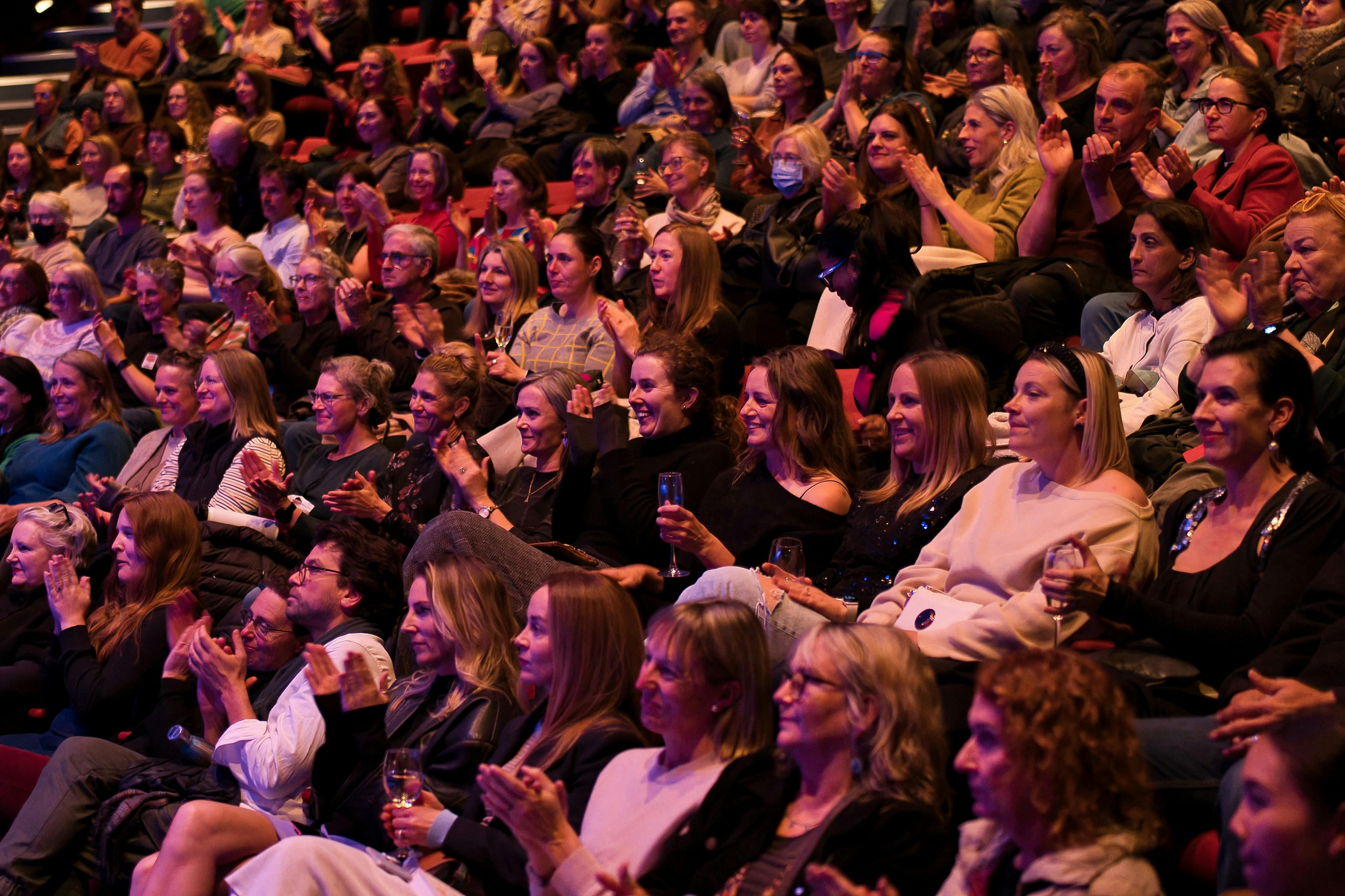 Crowd of smiling faces