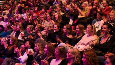 Crowd of smiling faces