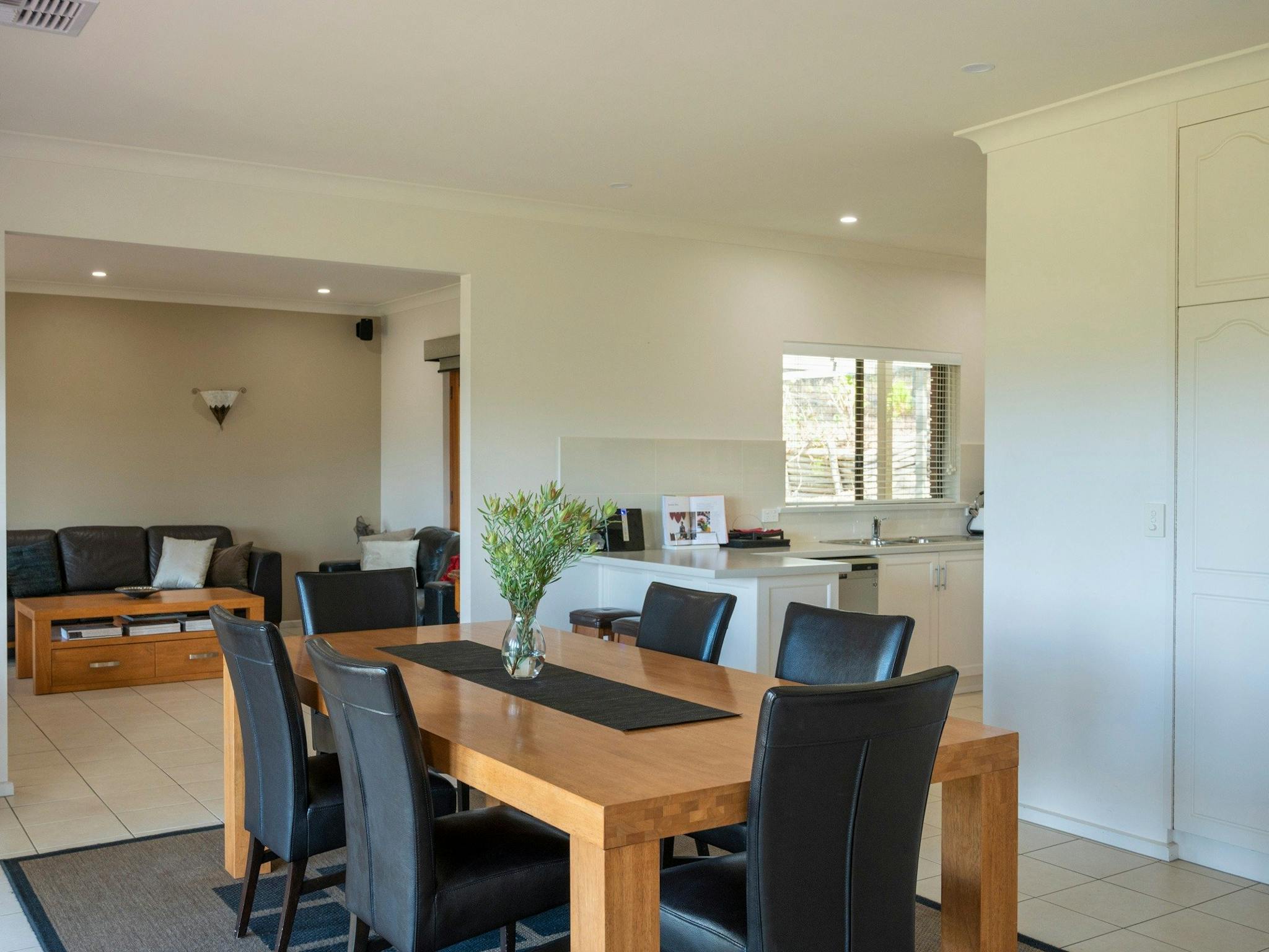 Fully equipped kitchen and all required for the intimate dinner party or local produce platter