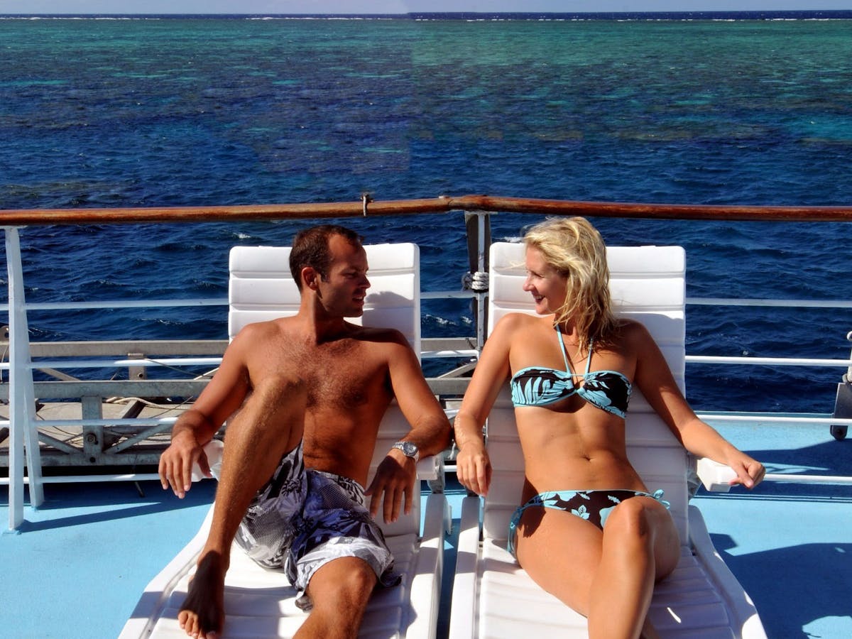 Reef Encounter Sundeck overlooking the Great Barrier Reef