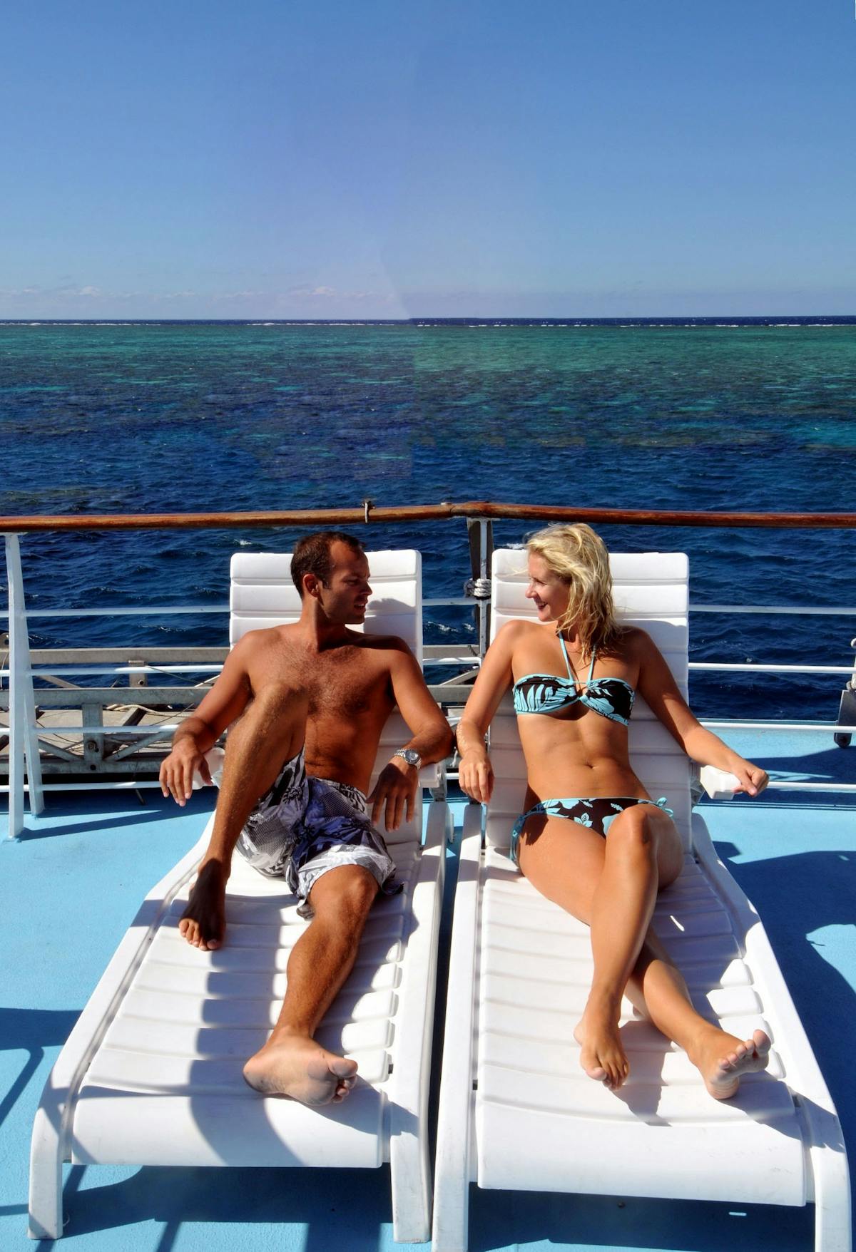 Reef Encounter Sundeck overlooking the Great Barrier Reef