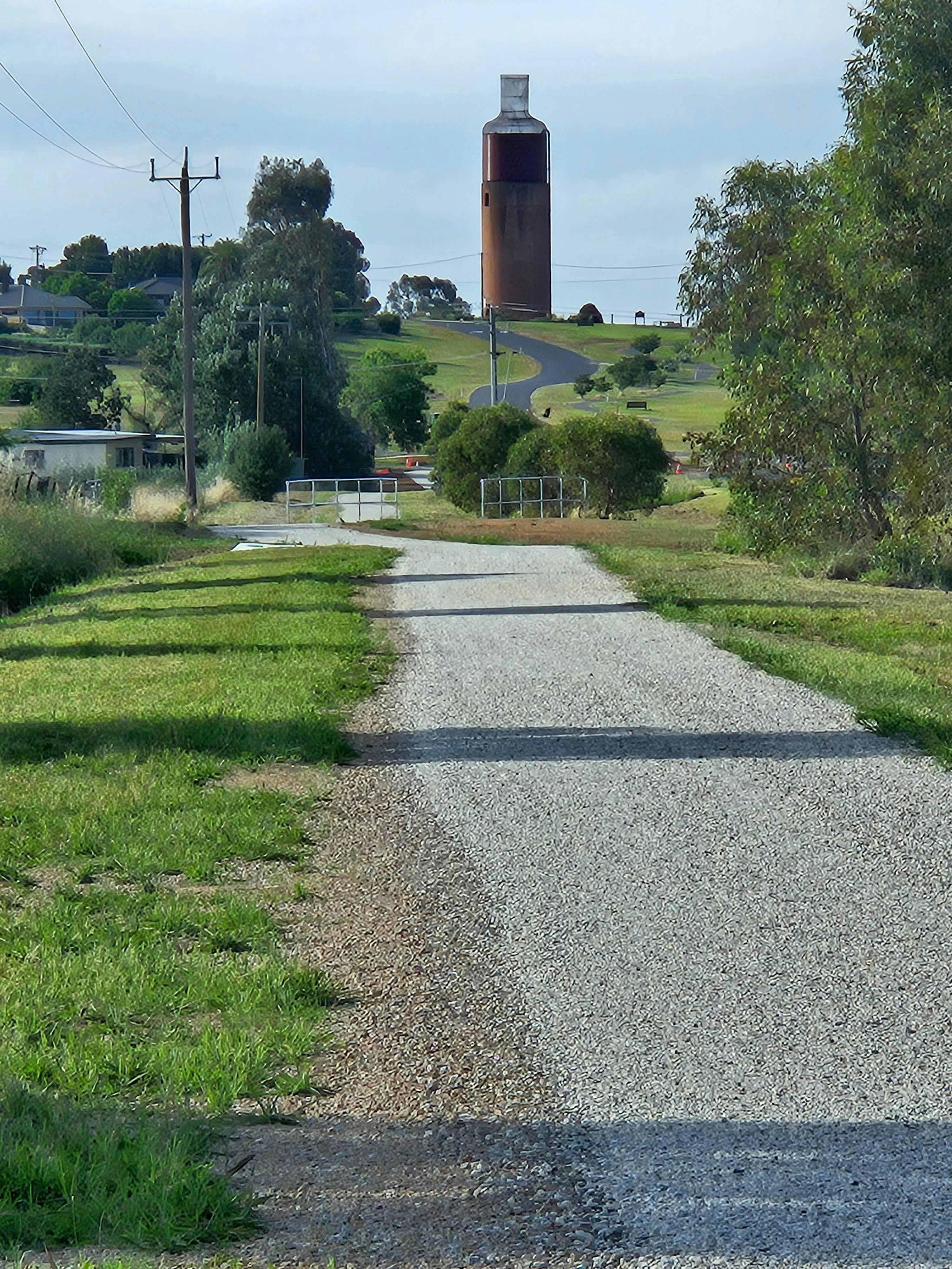 wine bottle and bike path