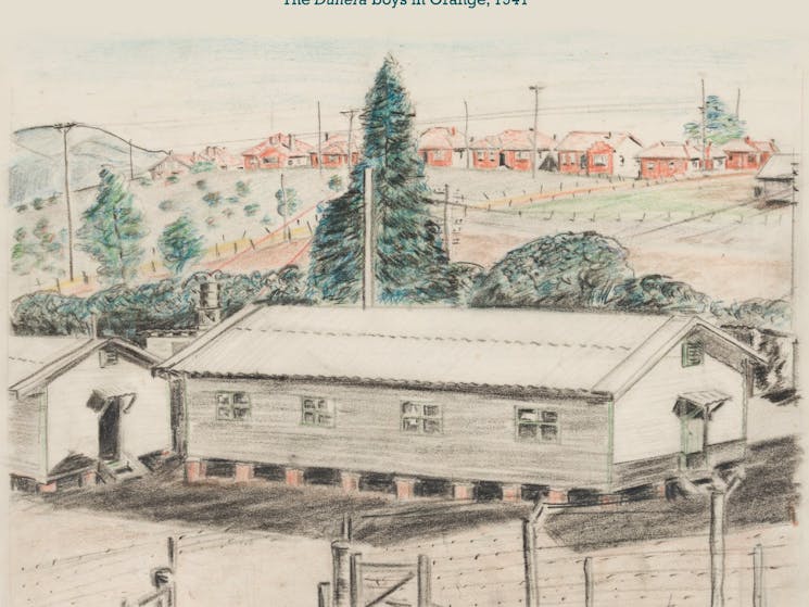 Drawing of camp huts in 1941