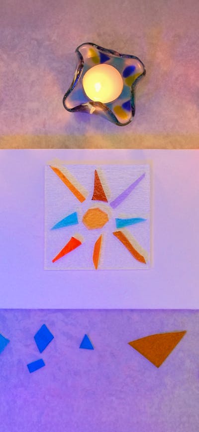 Tealight holders with materials to make