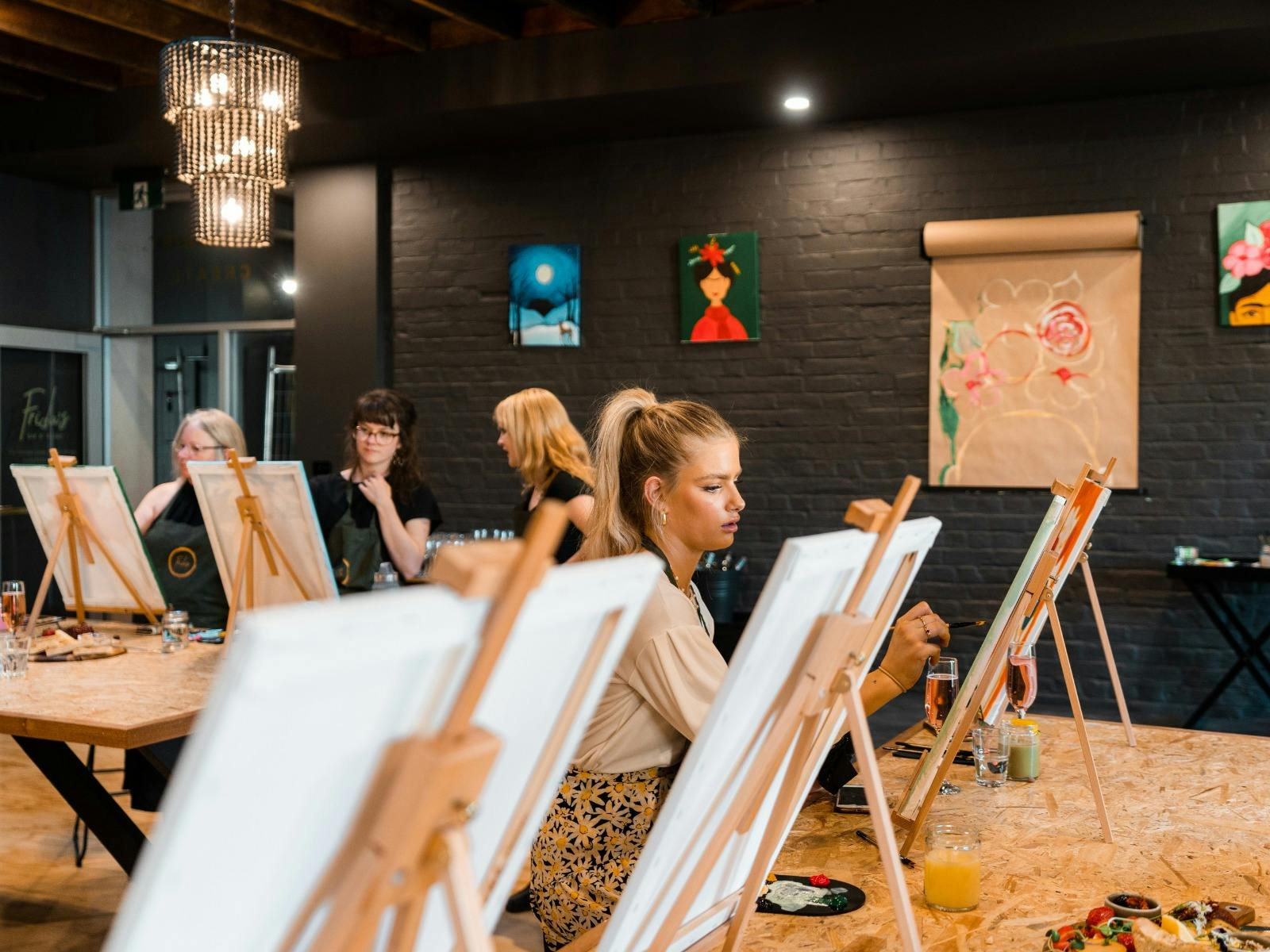 A group painting