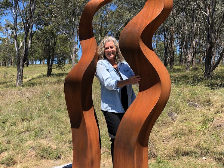 Visit the Dungog Common to see three winning sculptures