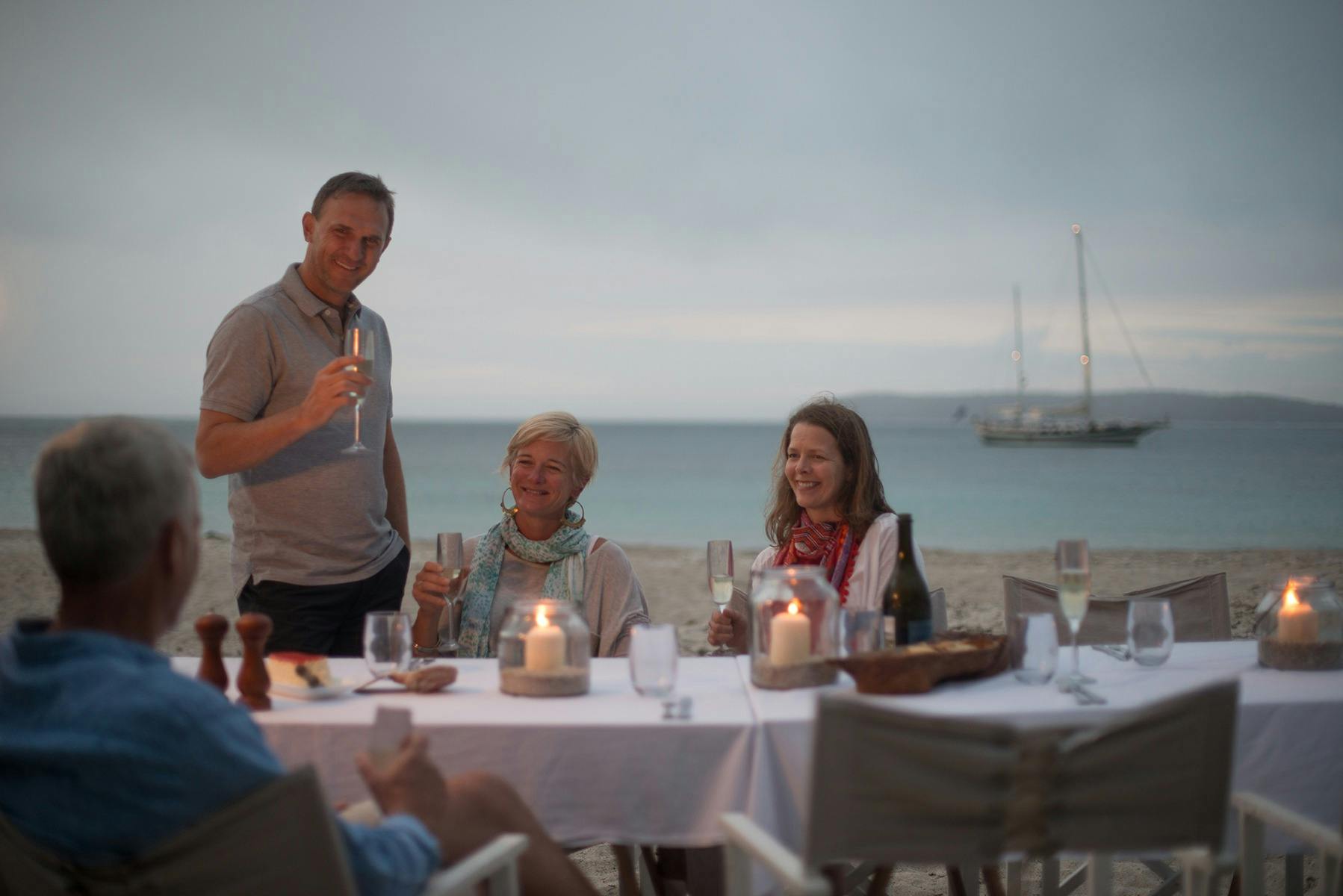 Wineglass Bay Sail Walk dinner