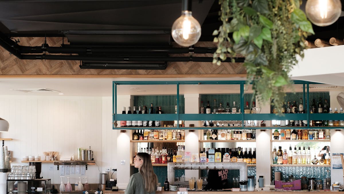 Approach the bar and speak to our friendly staff to place your food orders