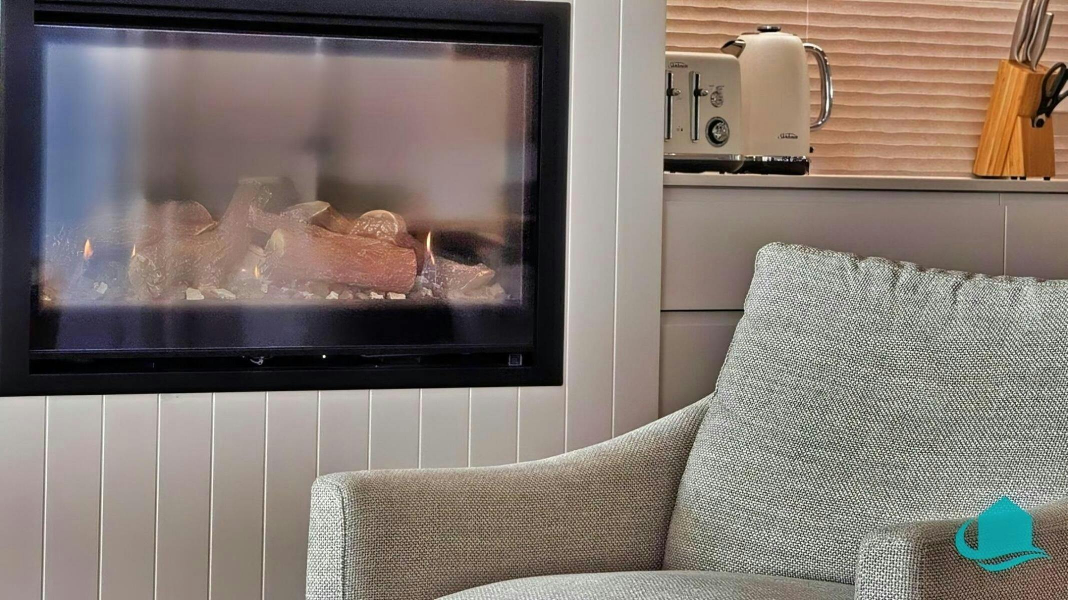 Gas fireplace for those cooler nights