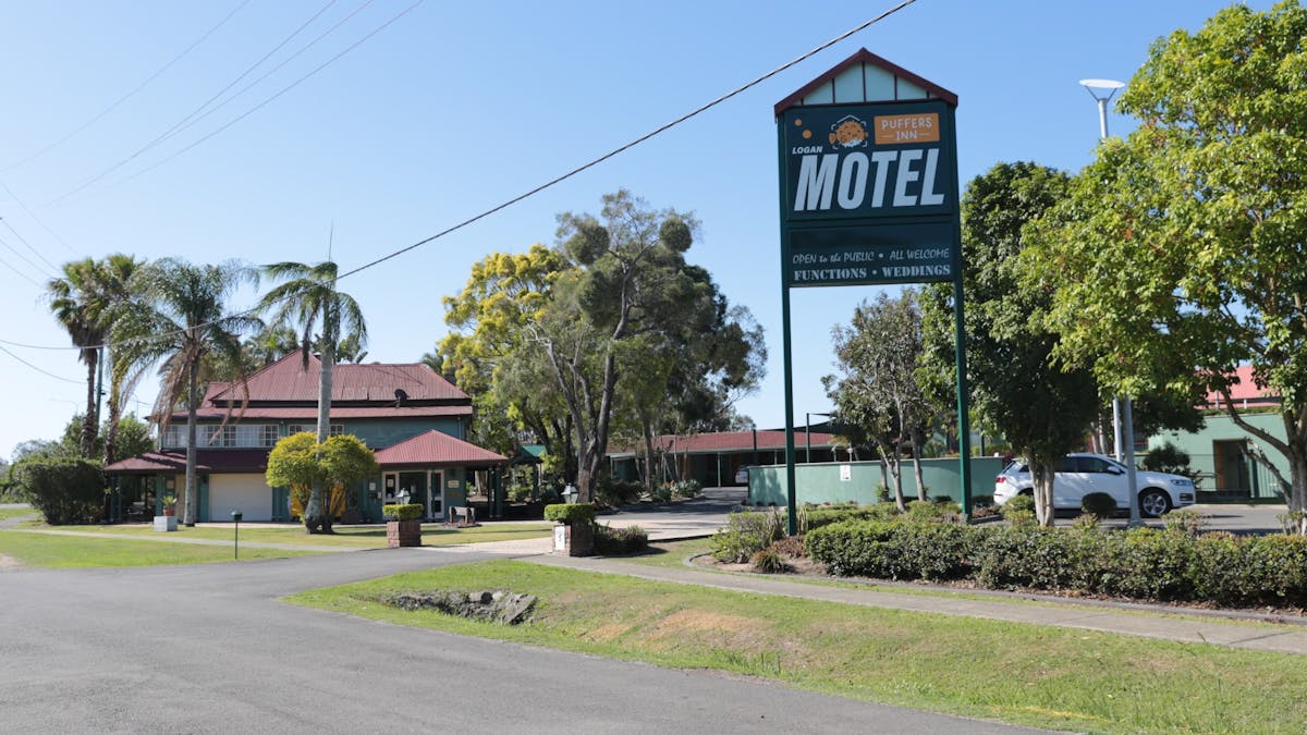 Entrance with new sign