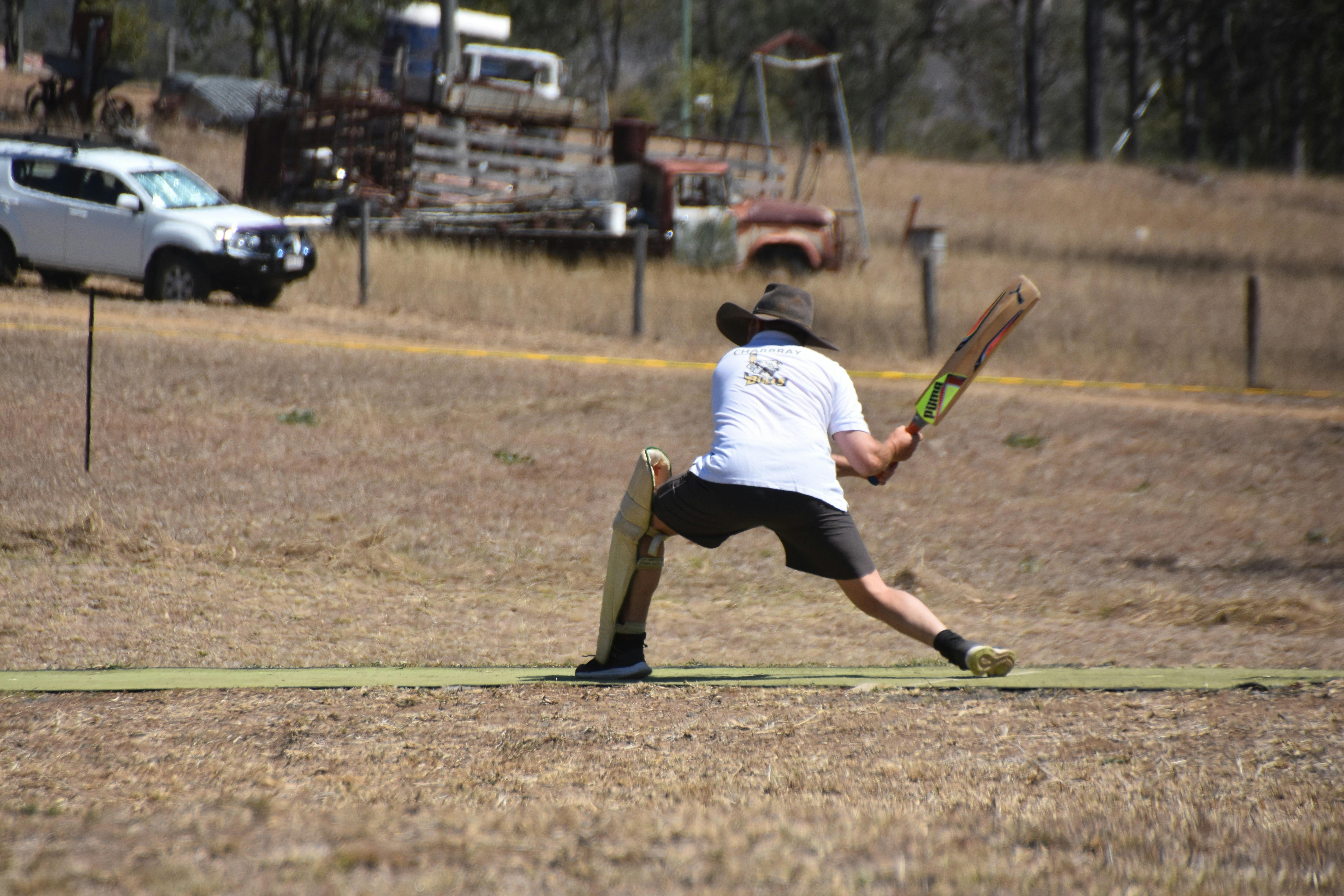 Batter ready to hit the cricket ball