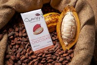 Charley's Chocolate, cocoa beans and cocoa pod