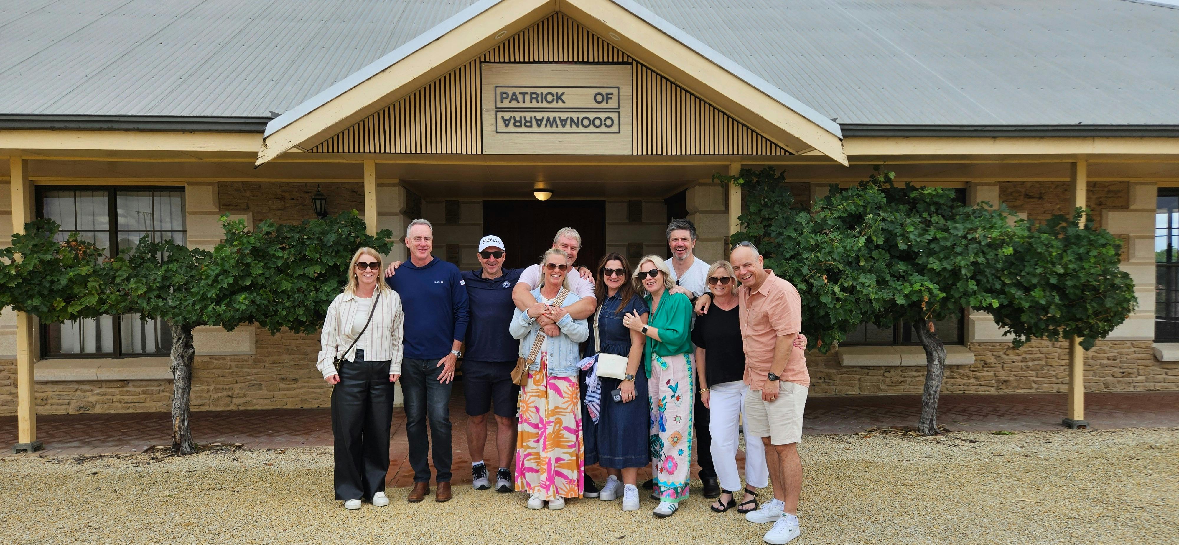 Guests at Patrick of Coonawarra  cellar door on the Coonawarra Unearthed wine tour