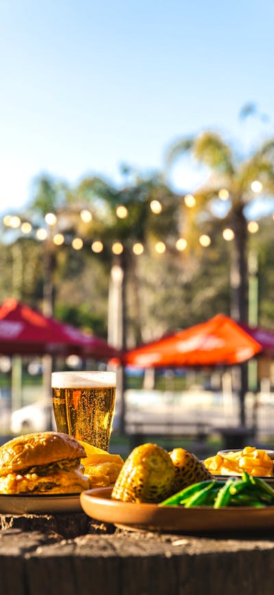 Outside in the Steampacket Hotel Beer Garden