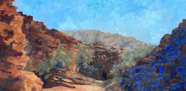 On Sacred Ground - Paintings by Corinne Loxton of the MacDonnell Ranges and the Blue Mountains