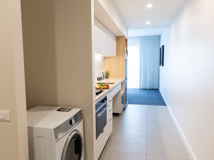 Accessible Apartment Laundry/ Kitchen