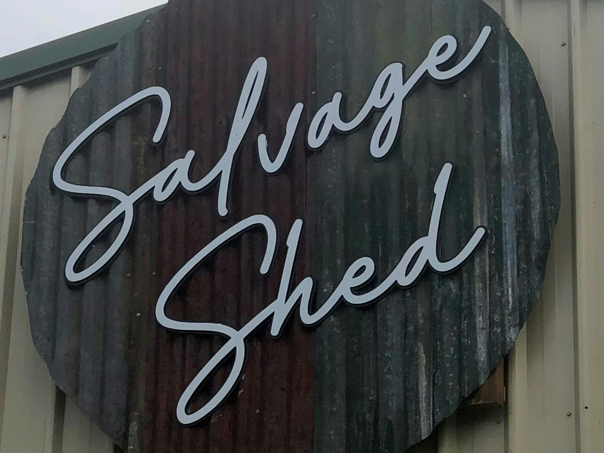 Image of the Salvage Shed sign
