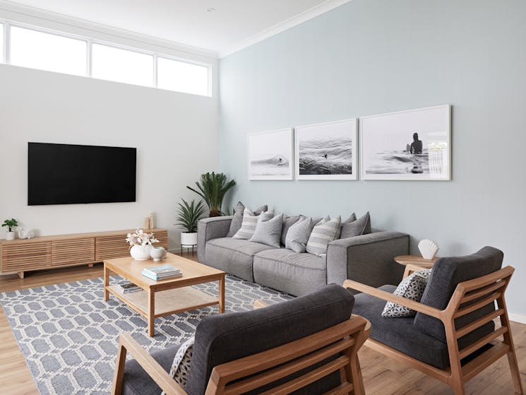 Living room with a smart tv