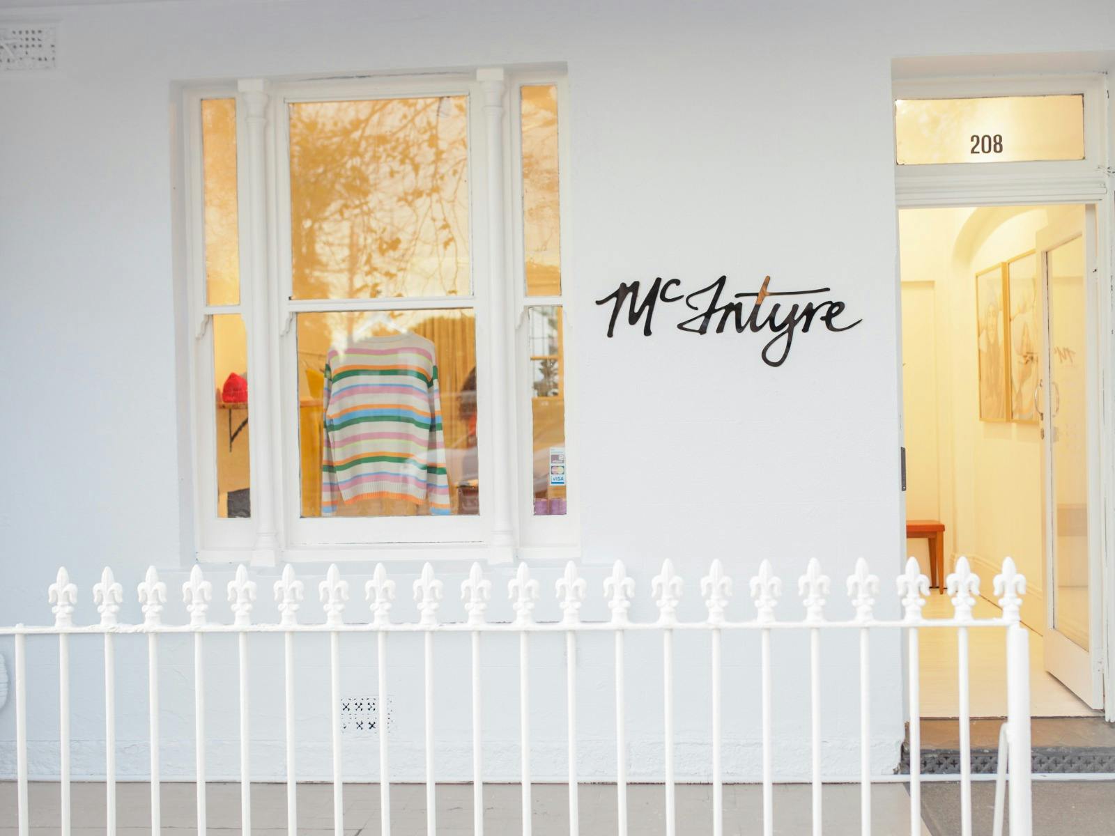 front of store at 208 oxford st