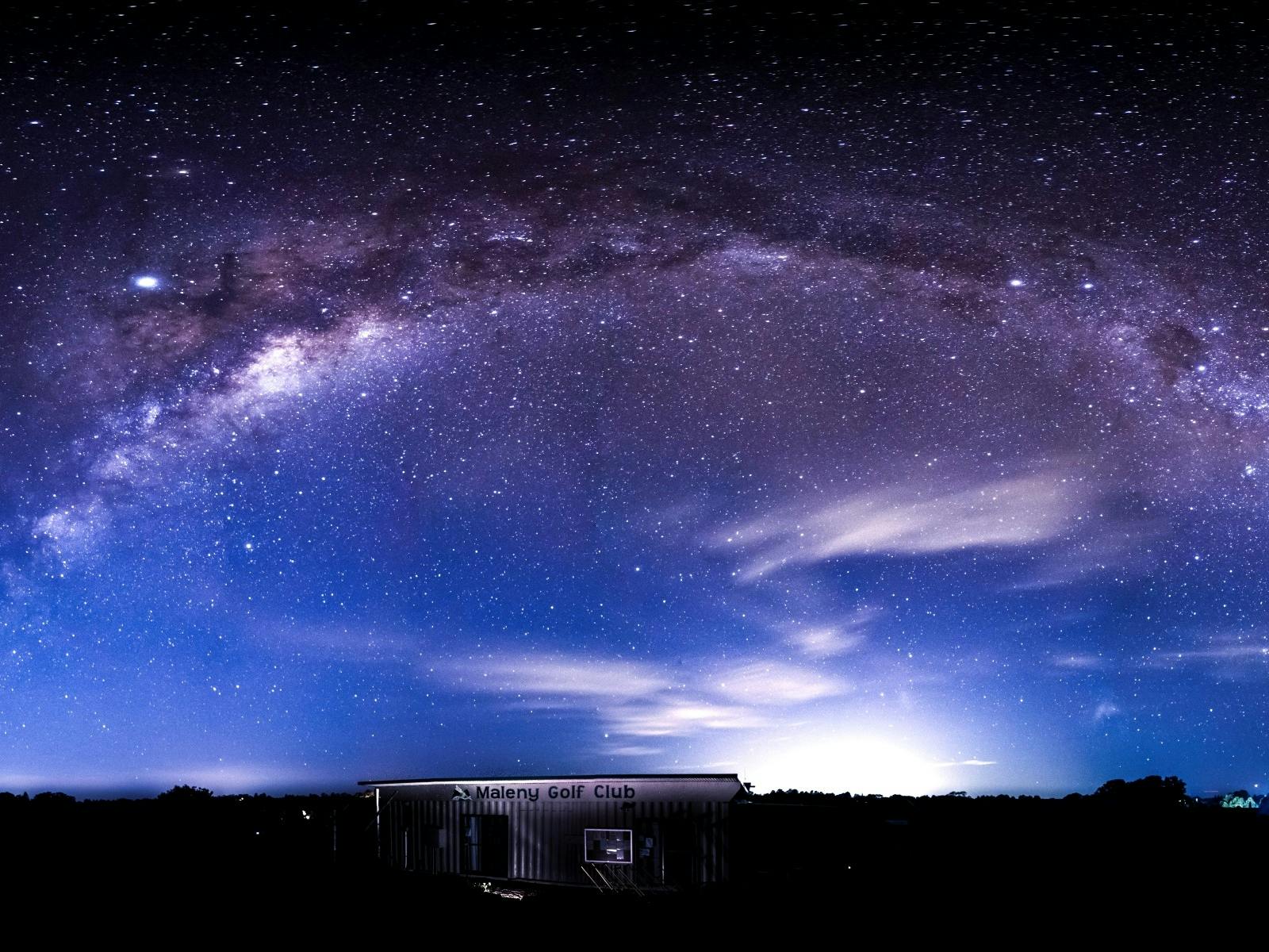 The Milky Way visible over the Maleny Golf Club The Milky Way visible over the Maleny Golf Club