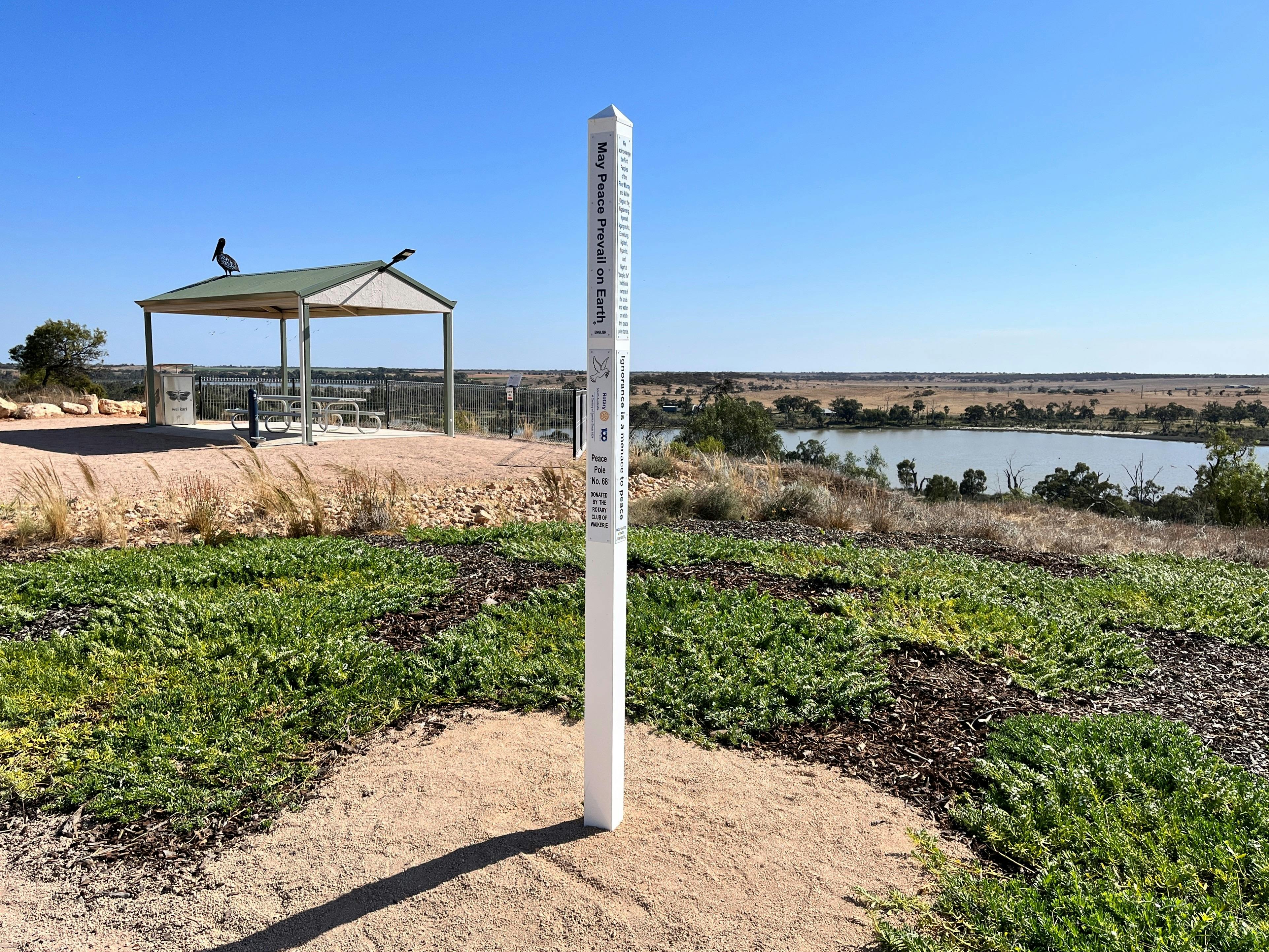 Peace Pole on Waikerie Rotary Clifftop Walk