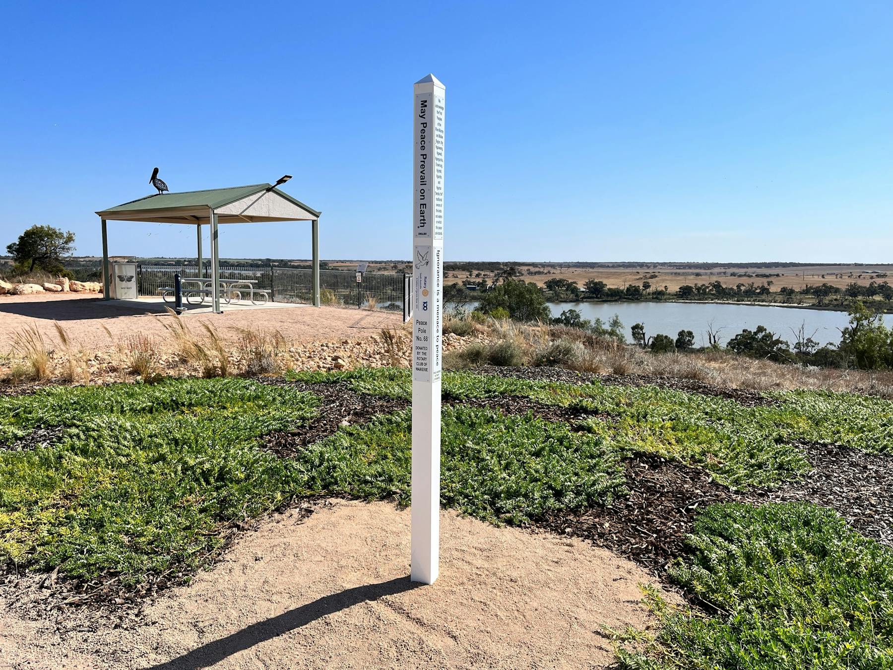Peace Pole on Waikerie Rotary Clifftop Walk