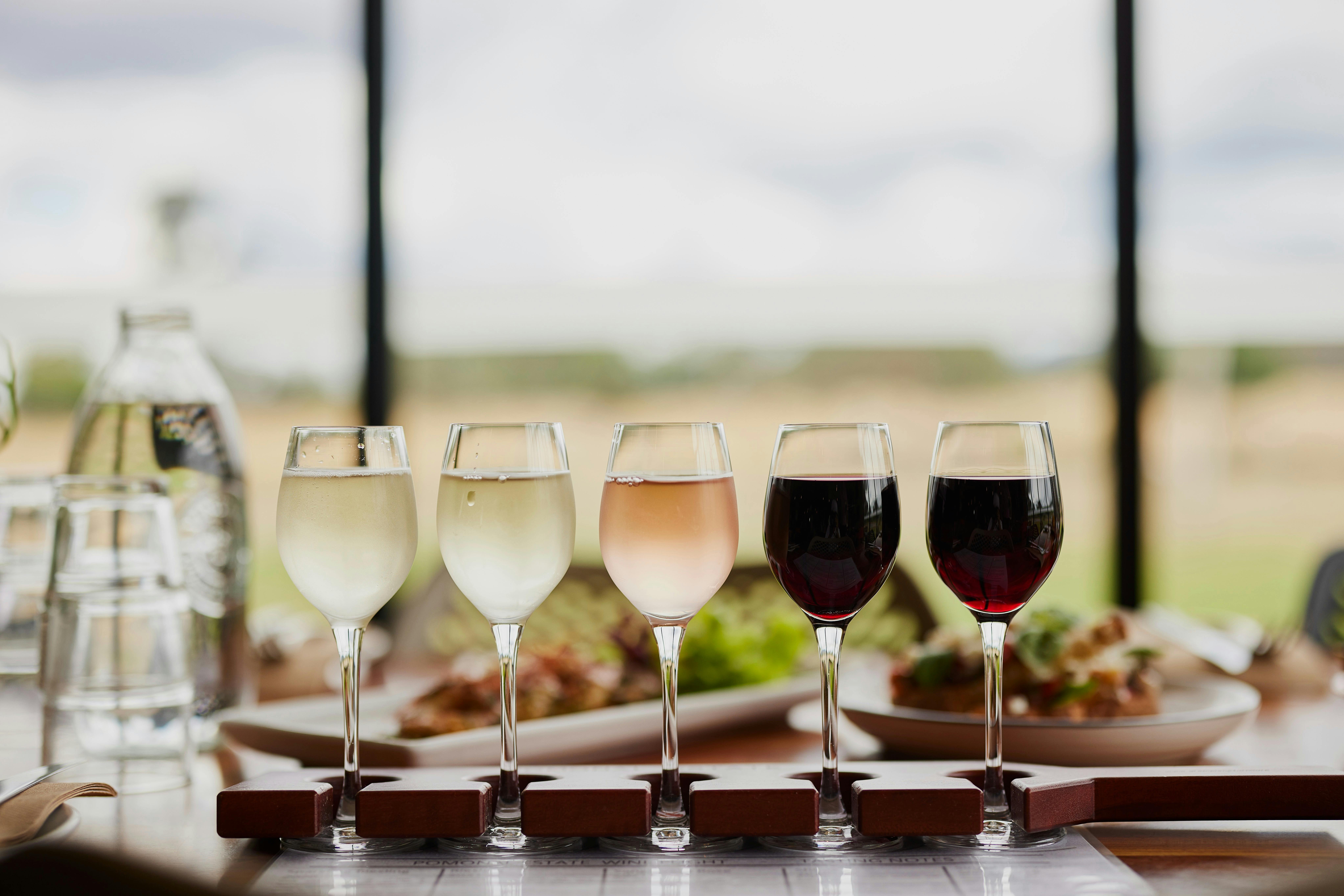 5 glasses of wine