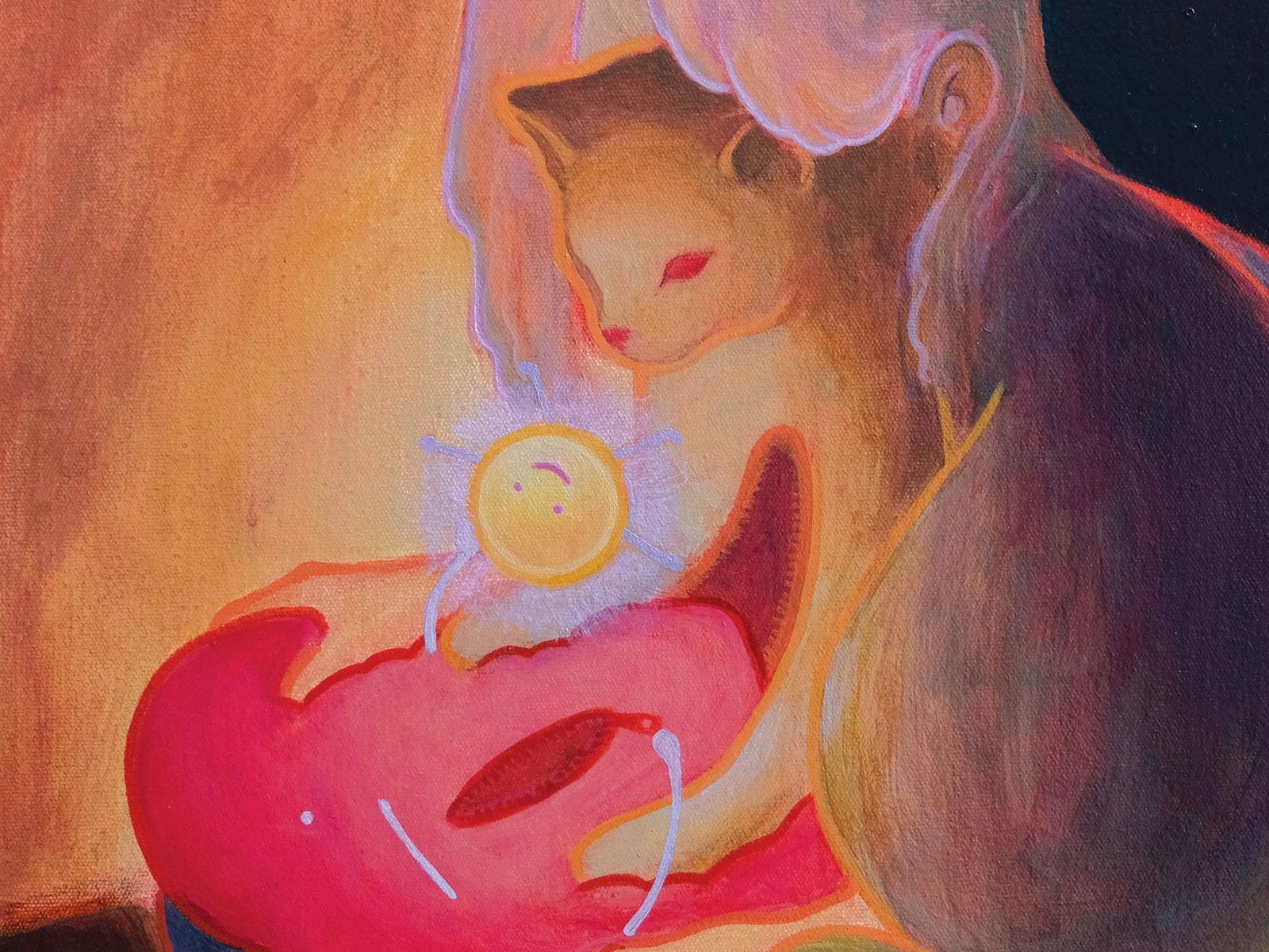 painting of a cat