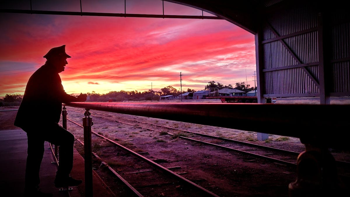 Sunset at the station