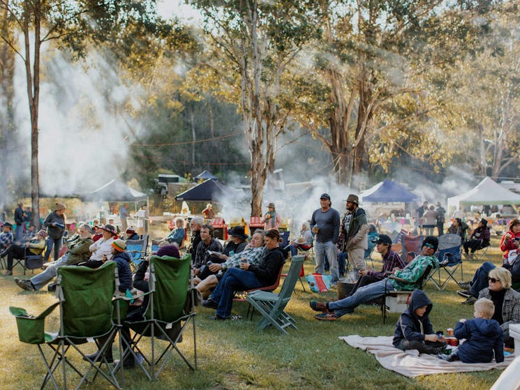 People enjoying the great outdoors at Clarence Valley Camp Oven Festival