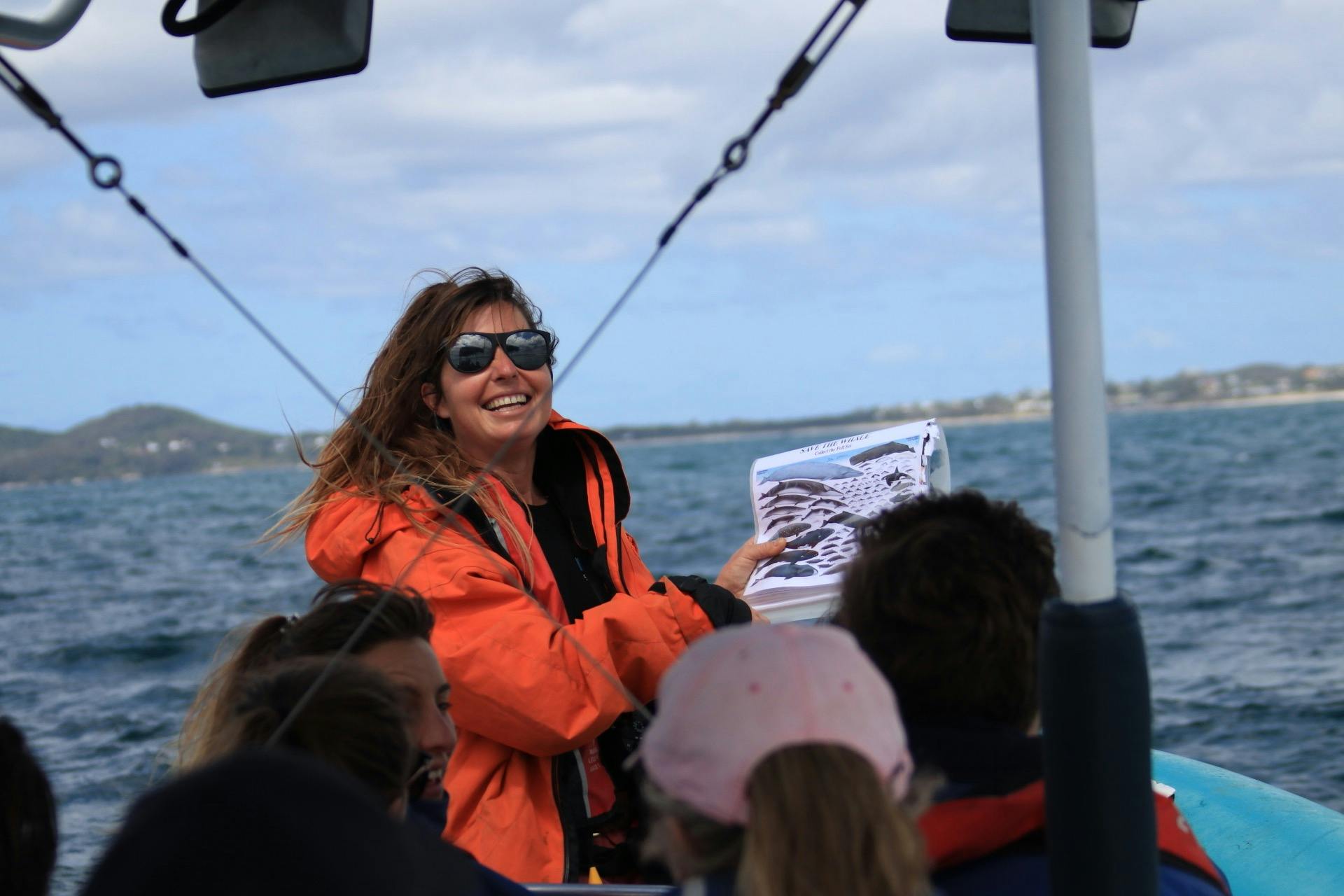 Marine biologist talking about whales