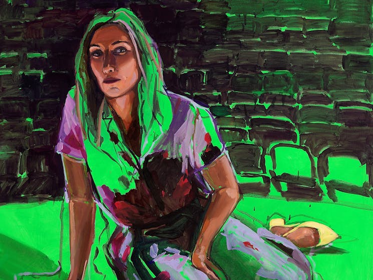 Archibald Prize 2023 finalist, Laura Jones Claudia (the GOAT)(detail) © the artist