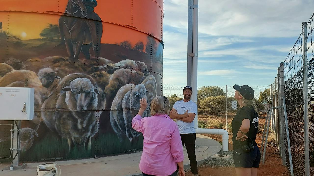 Water tank mural